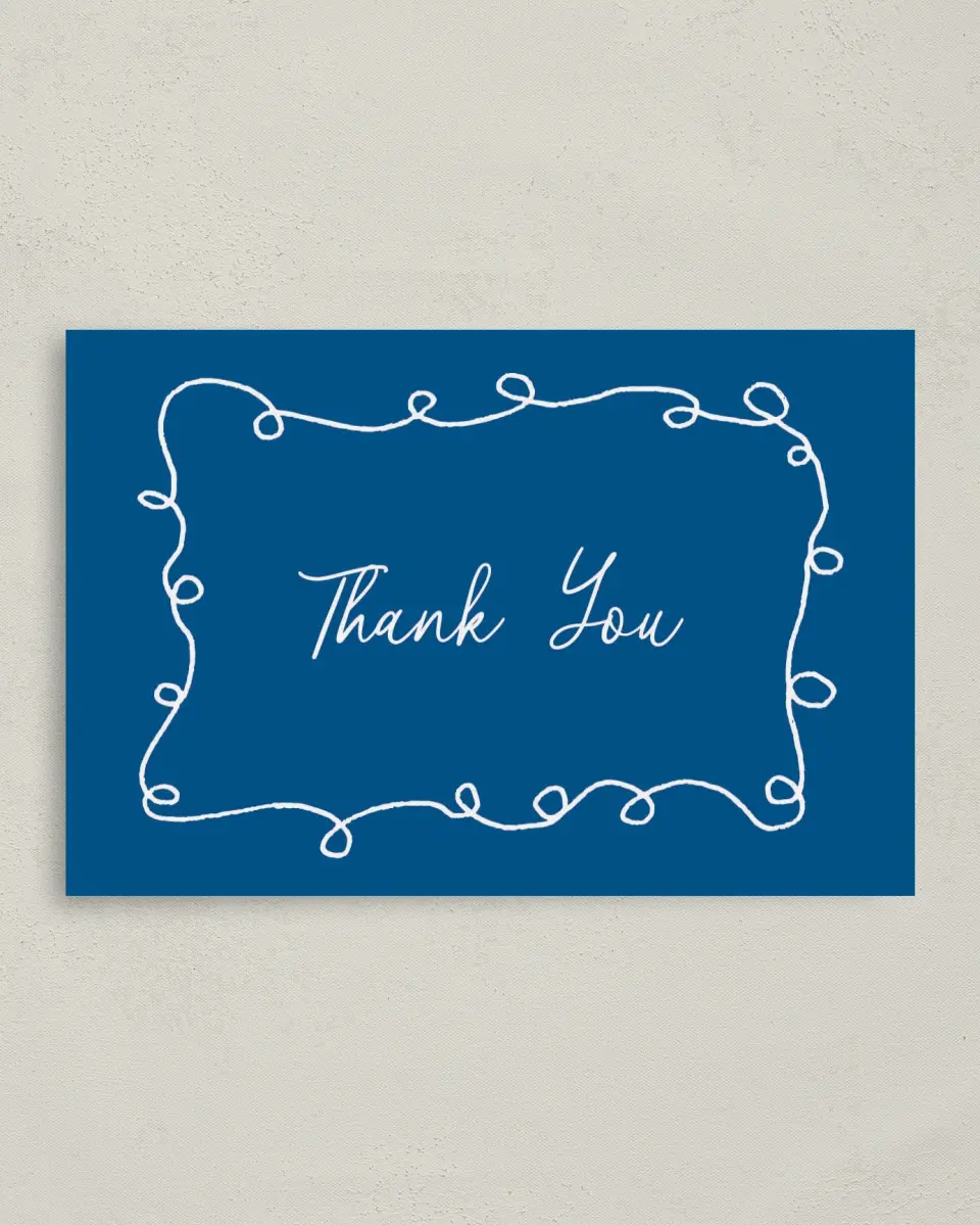 This is a 4" x 6" Folded Thank You Card called Birthday Brunch printed in full color on Premium Smooth paper