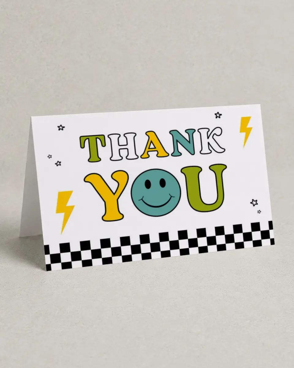 This is a 4" x 6" Folded Thank You Card called Two Cool printed in full color on Premium Smooth paper