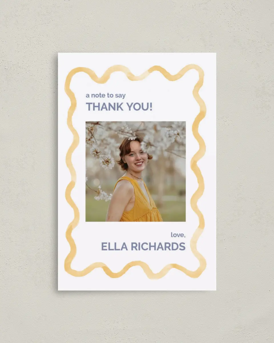 This is a 4" x 6" Folded Graduation Thank You Card called Future is Bright printed in full color on Premium Smooth paper