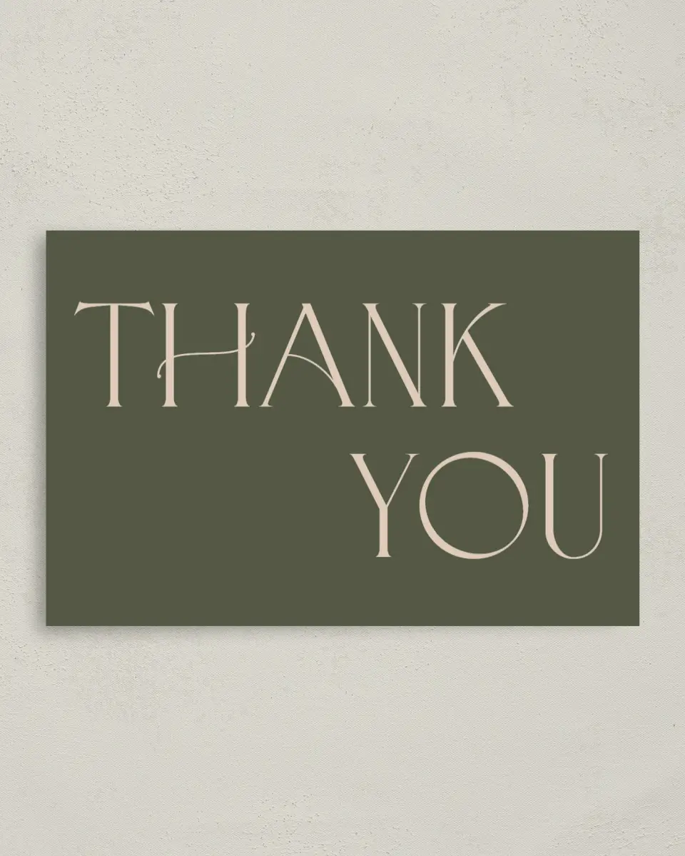This is a 4" x 6" Folded Graduation Thank You Card called Grand Year printed in full color on Premium Smooth paper