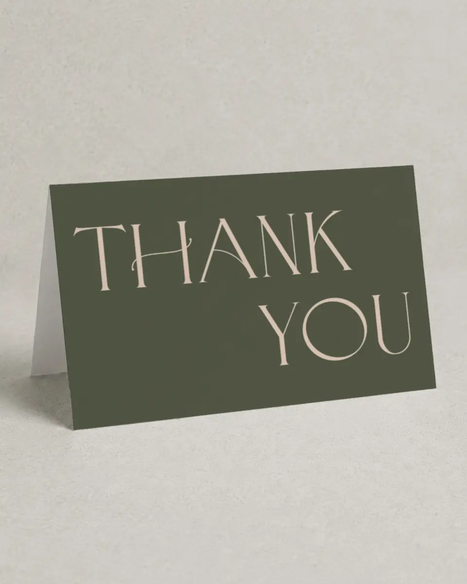 This is a 4" x 6" Folded Graduation Thank You Card called Grand Year printed in full color on Premium Smooth paper