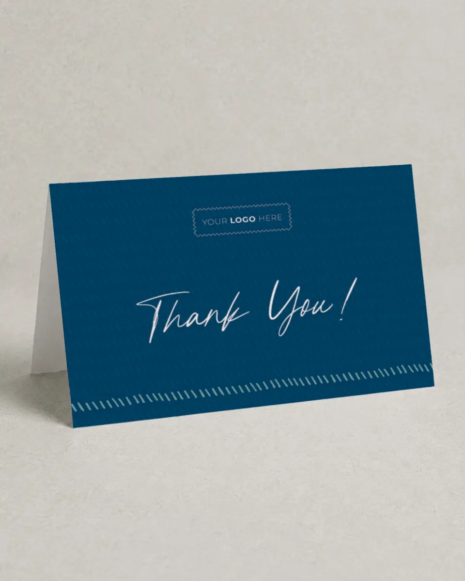This is a 4" x 6" Folded Business Thank You Card called Spirited Academics printed in full color on Premium Smooth paper