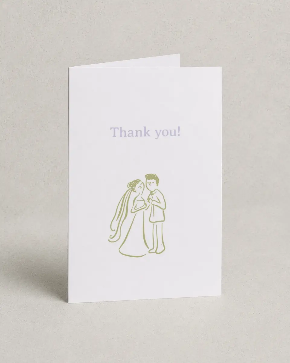 This is a 4" x 6" Folded Newlywed called Sip and Shower printed in full color on Premium Smooth paper
