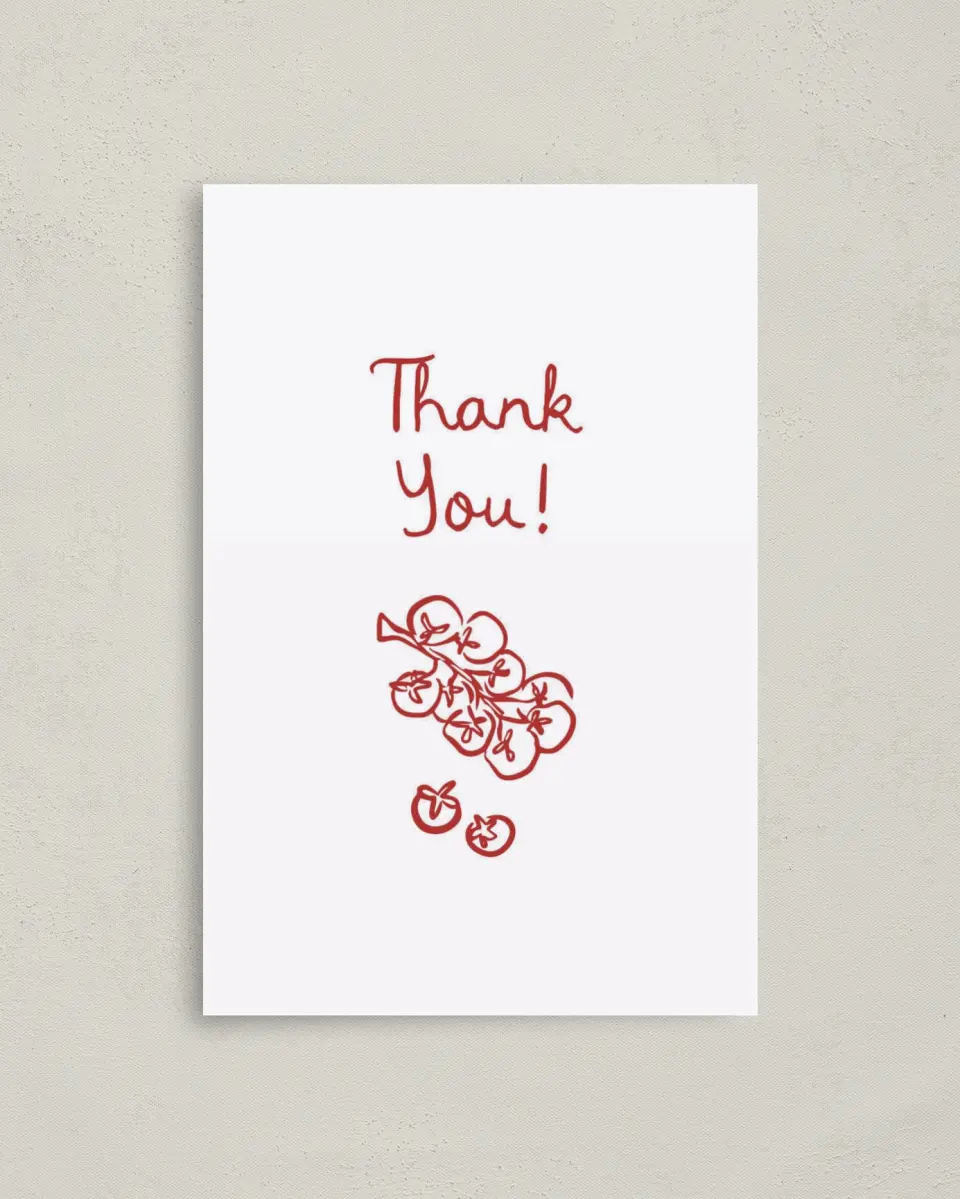 This is a 4" x 6" Folded Newlywed called Off the Market printed in full color on Premium Smooth paper