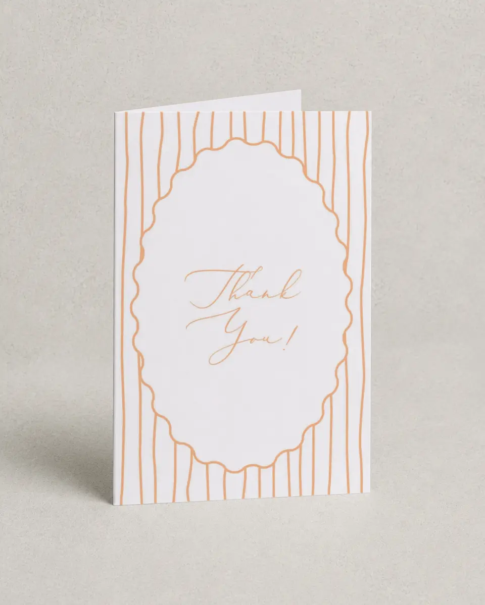 This is a 4" x 6" Folded Newlywed called Vintage Beauty printed in full color on Premium Smooth paper