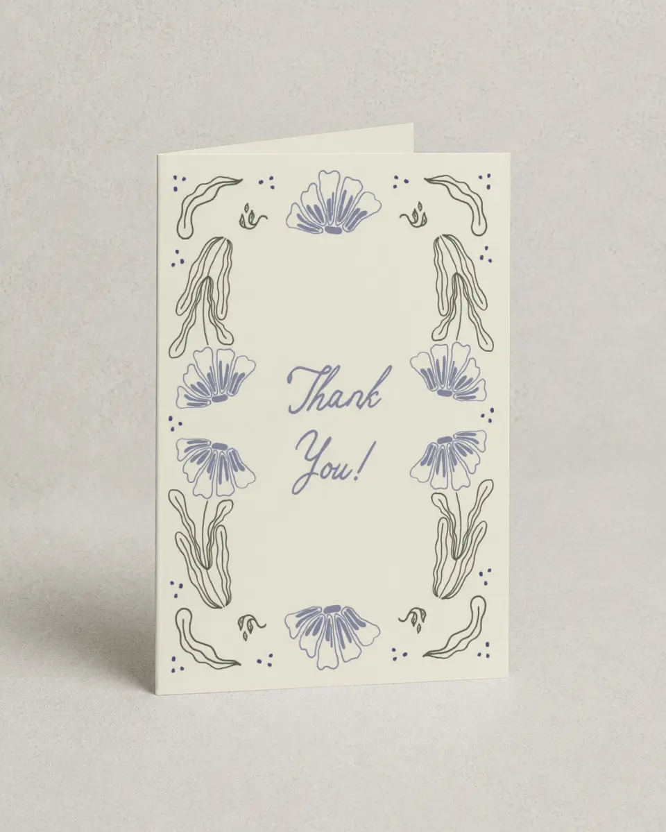 This is a 4" x 6" Folded Newlywed called Love Grows Wild printed in full color on Premium Smooth paper