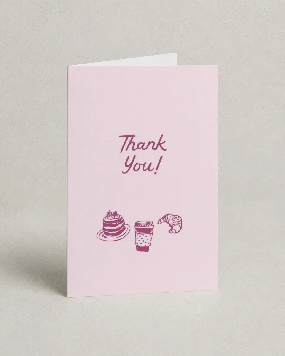 This is a 4" x 6" Folded Newlywed called A Latte Love printed in full color on Premium Smooth paper