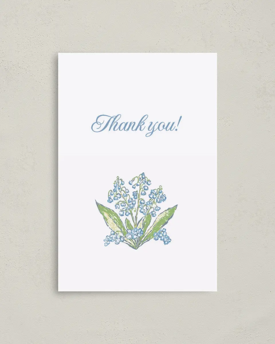 This is a 4" x 6" Folded Newlywed called Bright Bride printed in full color on Premium Smooth paper