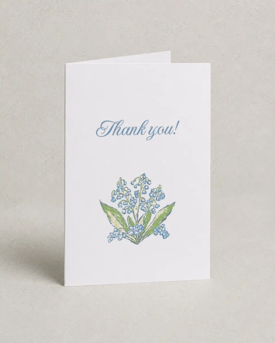 This is a 4" x 6" Folded Newlywed called Bright Bride printed in full color on Premium Smooth paper