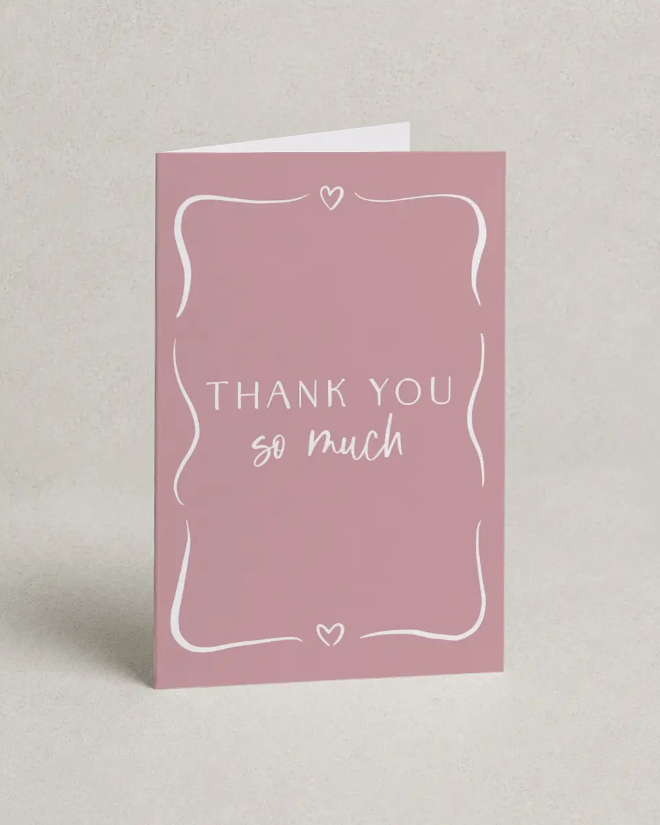 This is a 4" x 6" Folded Bachelorette Party Thank You Card called Going to the Chapel printed in full color on Premium Smooth paper