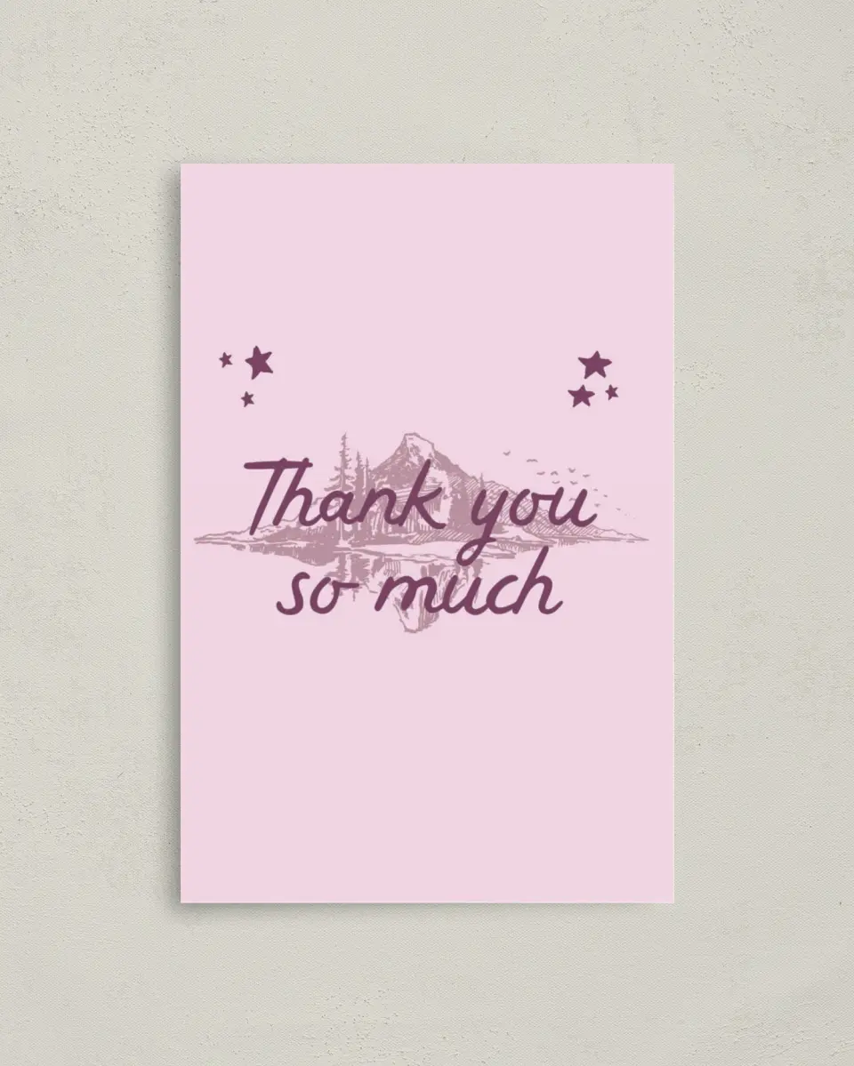 This is a 4" x 6" Folded Bachelorette Party Thank You Card called Last Trail printed in full color on Premium Smooth paper
