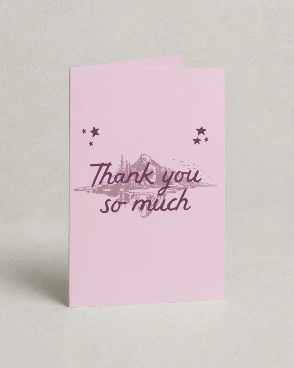 This is a 4" x 6" Folded Bachelorette Party Thank You Card called Last Trail printed in full color on Premium Smooth paper