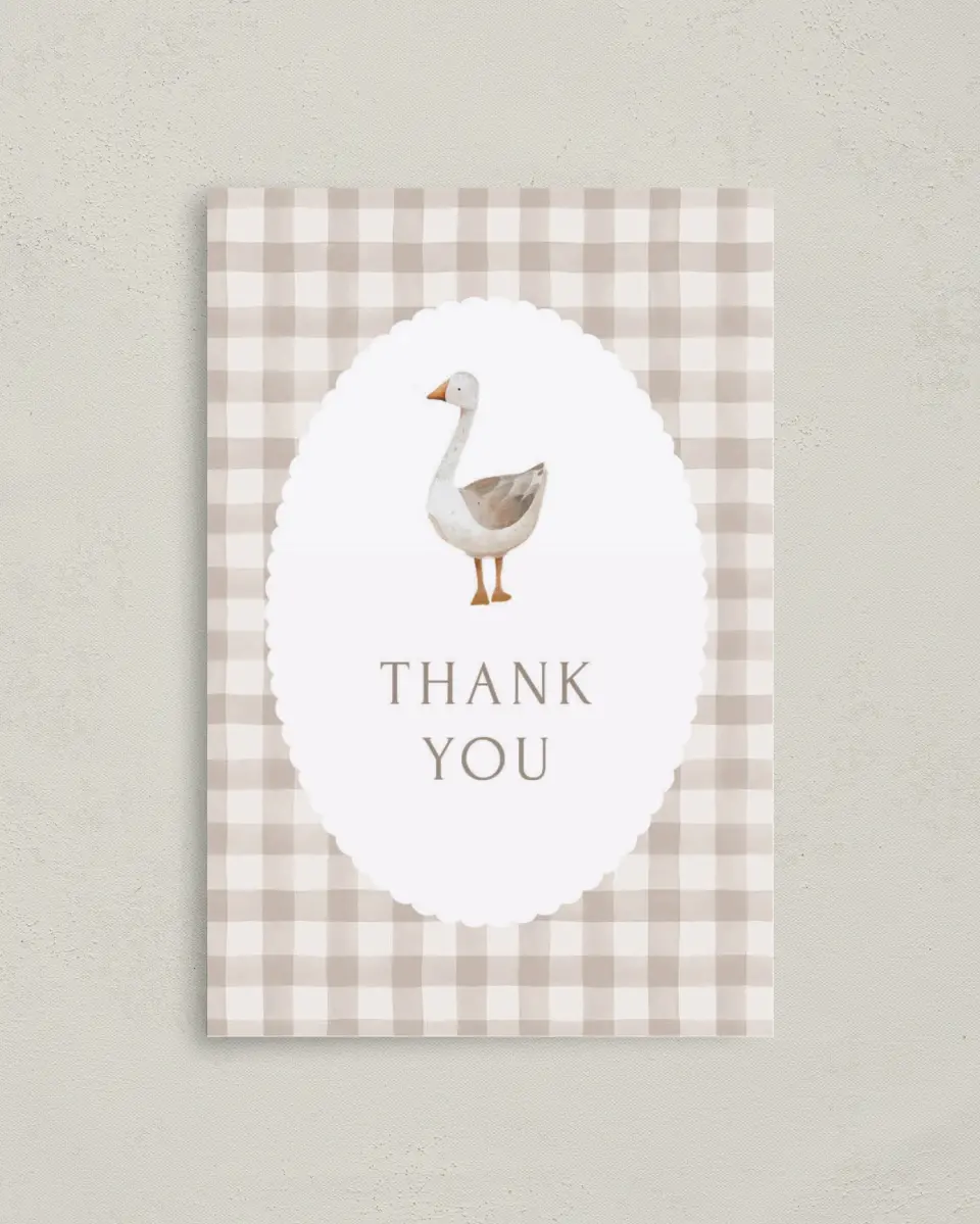 This is a 4" x 6" Folded Newlywed called Mother Goose printed in full color on Premium Smooth paper