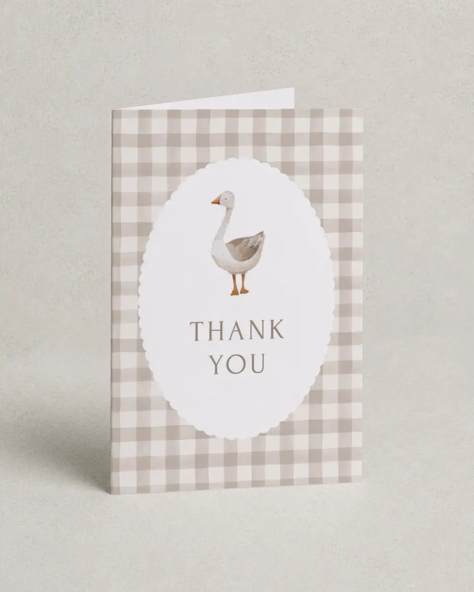 This is a 4" x 6" Folded Newlywed called Mother Goose printed in full color on Premium Smooth paper