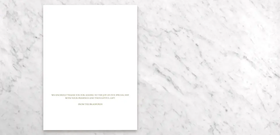 Thank You Card Open