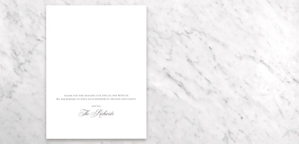 Thank You Card Open