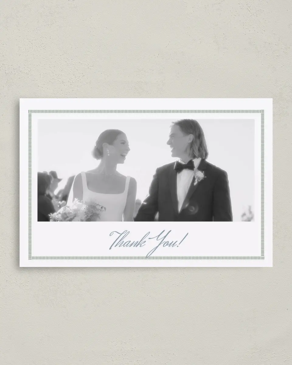 This is a 4" x 6" Folded Thank You Card called Watch Hill printed in full color on Premium Smooth paper