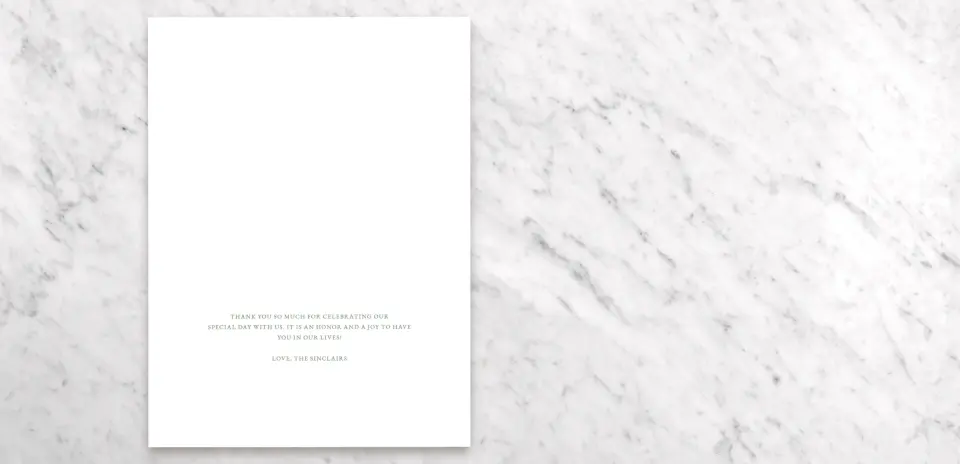 Thank You Card Open