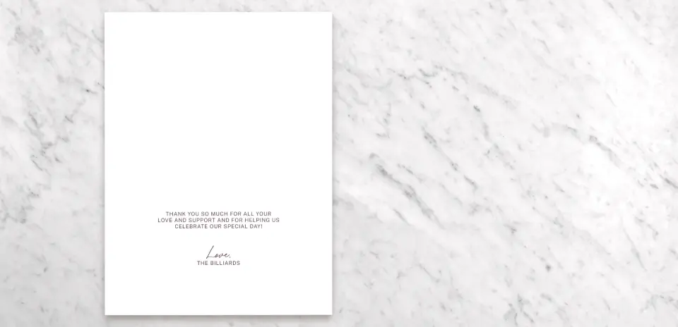 Thank You Card Open