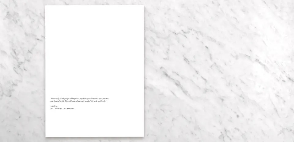 Thank You Card Open