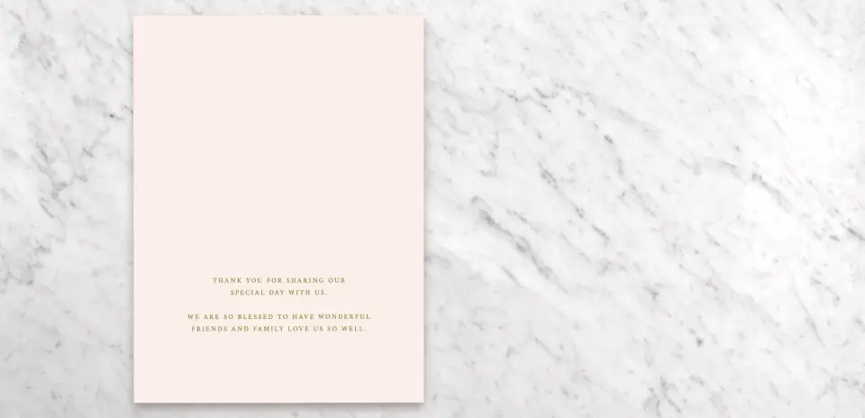 Thank You Card Open