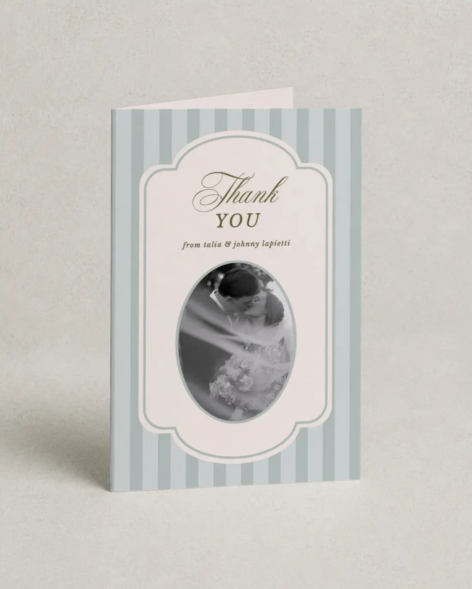 This is a 4" x 6" Folded Thank You Card called Love You Forever printed in full color on Premium Smooth paper