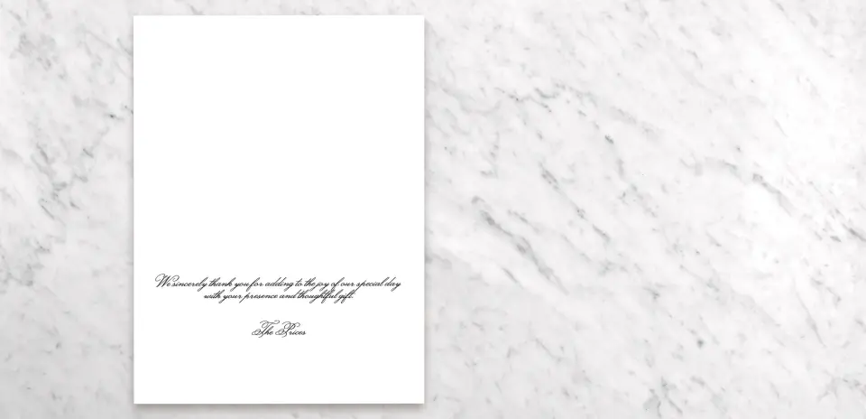 Thank You Card Open