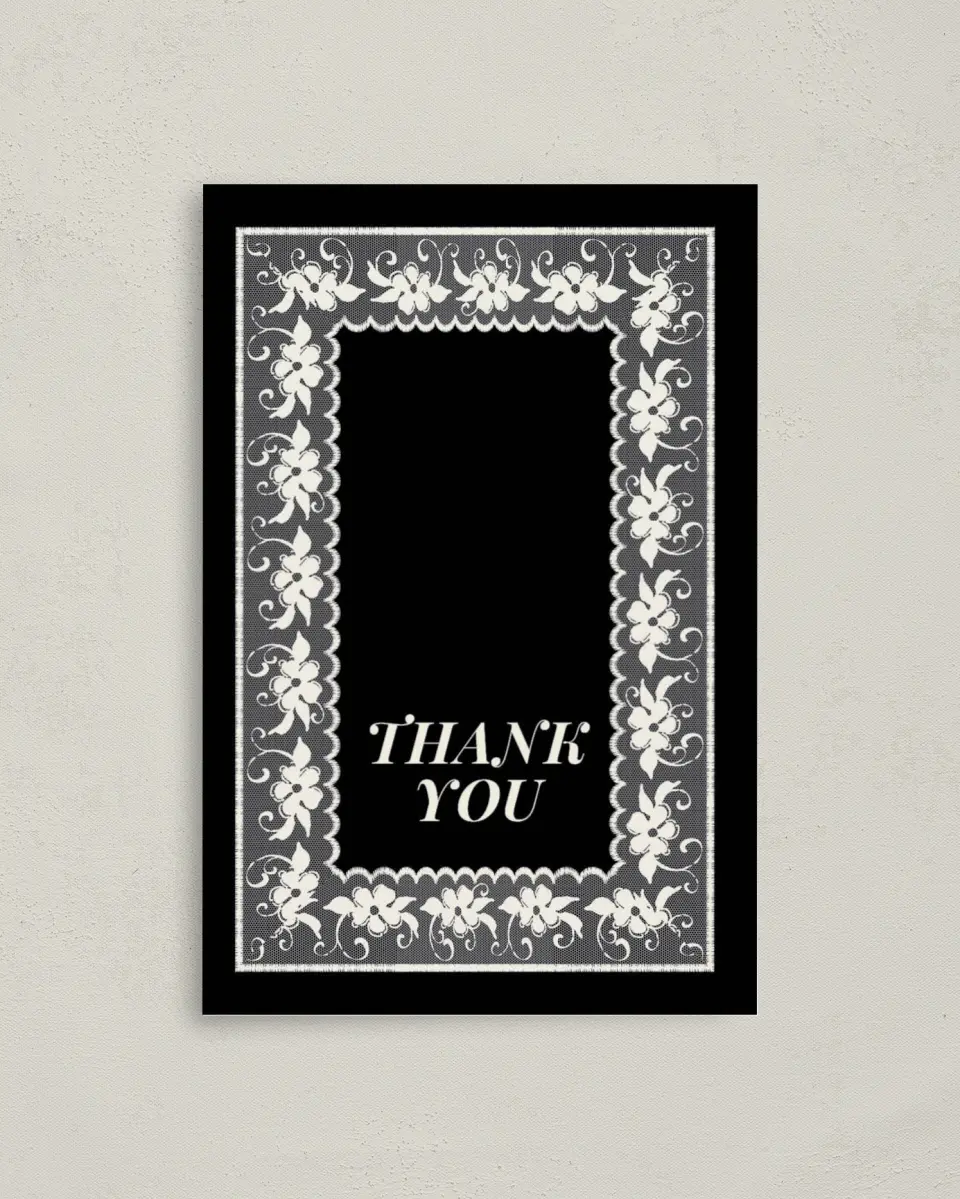 This is a 4" x 6" Folded Bachelorette Party Thank You Card called Bride or Die printed in full color on Premium Smooth paper