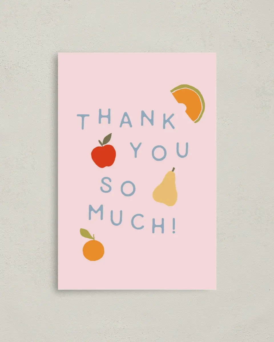 This is a 4" x 6" Folded Bachelorette Party Thank You Card called She's Off the Market printed in full color on Premium Smooth paper