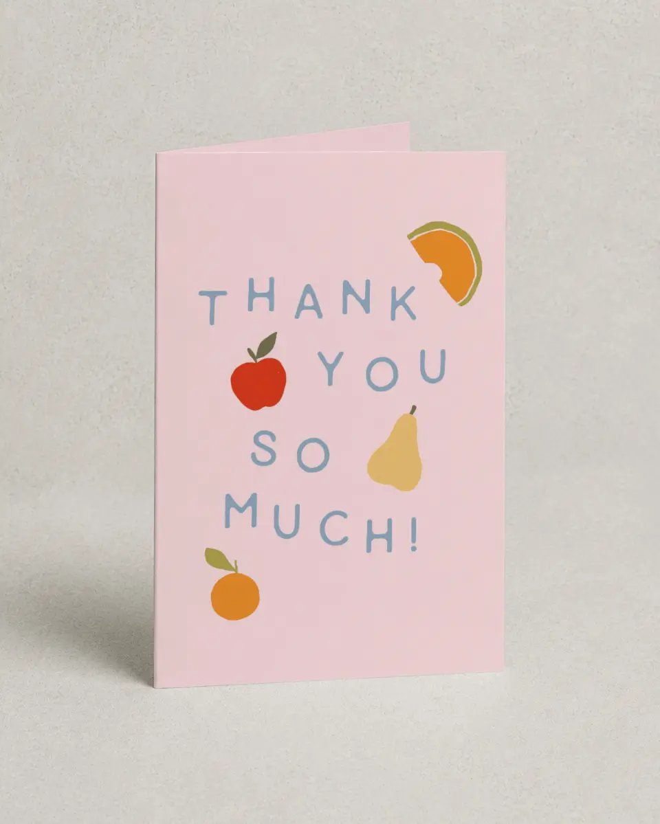 This is a 4" x 6" Folded Bachelorette Party Thank You Card called She's Off the Market printed in full color on Premium Smooth paper