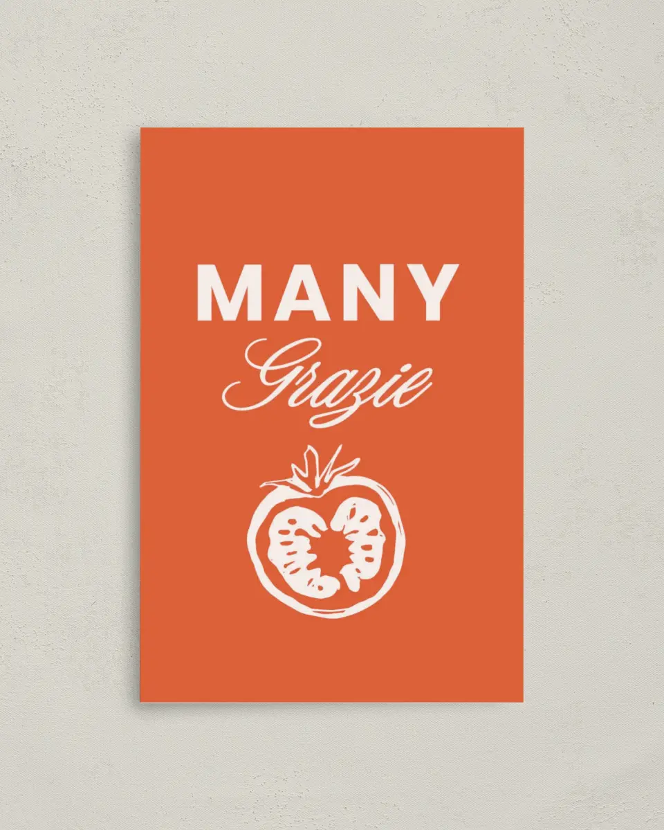 This is a 4" x 6" Folded Bachelorette Party Thank You Card called Last Slice of Single Life printed in full color on Premium Smooth paper