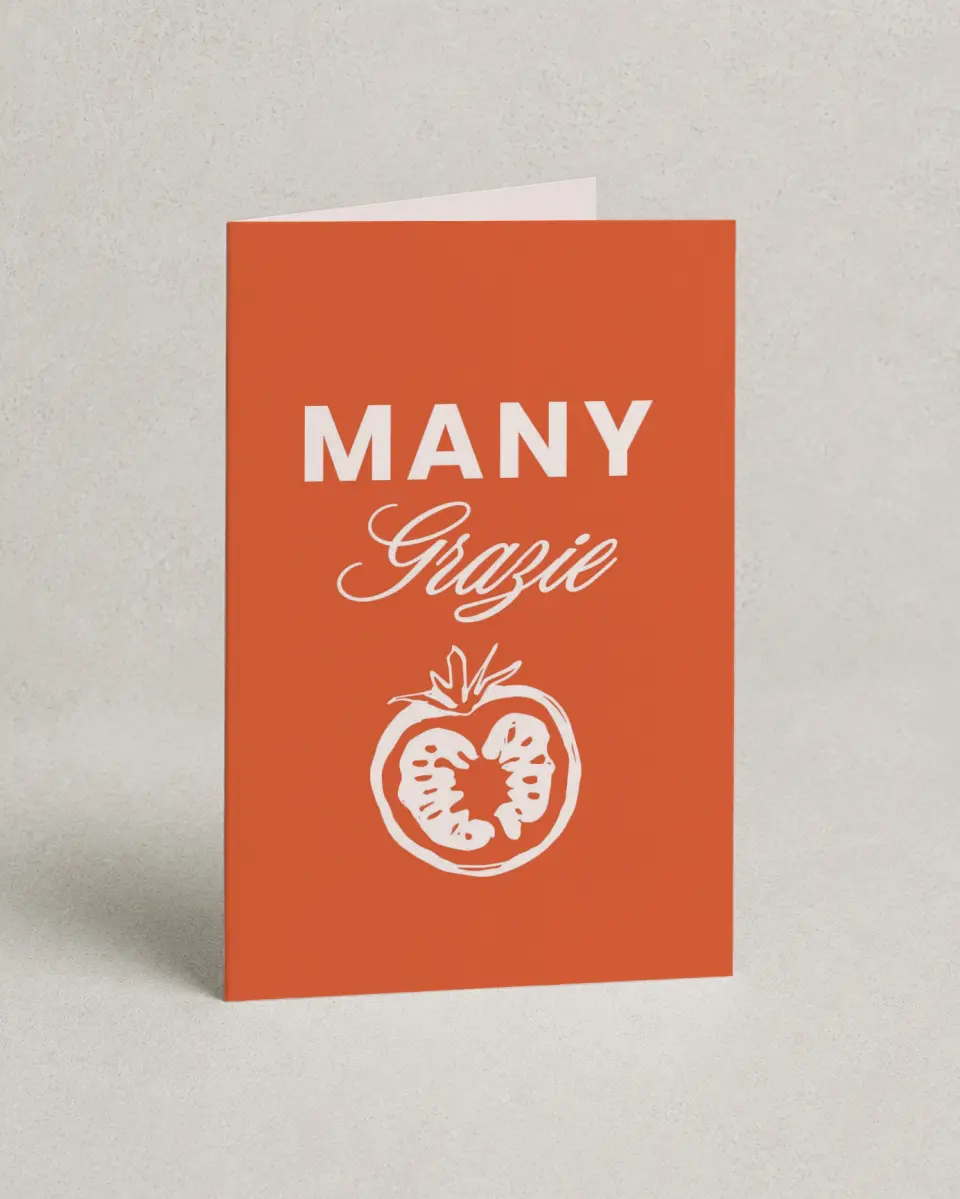 This is a 4" x 6" Folded Bachelorette Party Thank You Card called Last Slice of Single Life printed in full color with Silver foil on Luxe Satin (coated) paper
