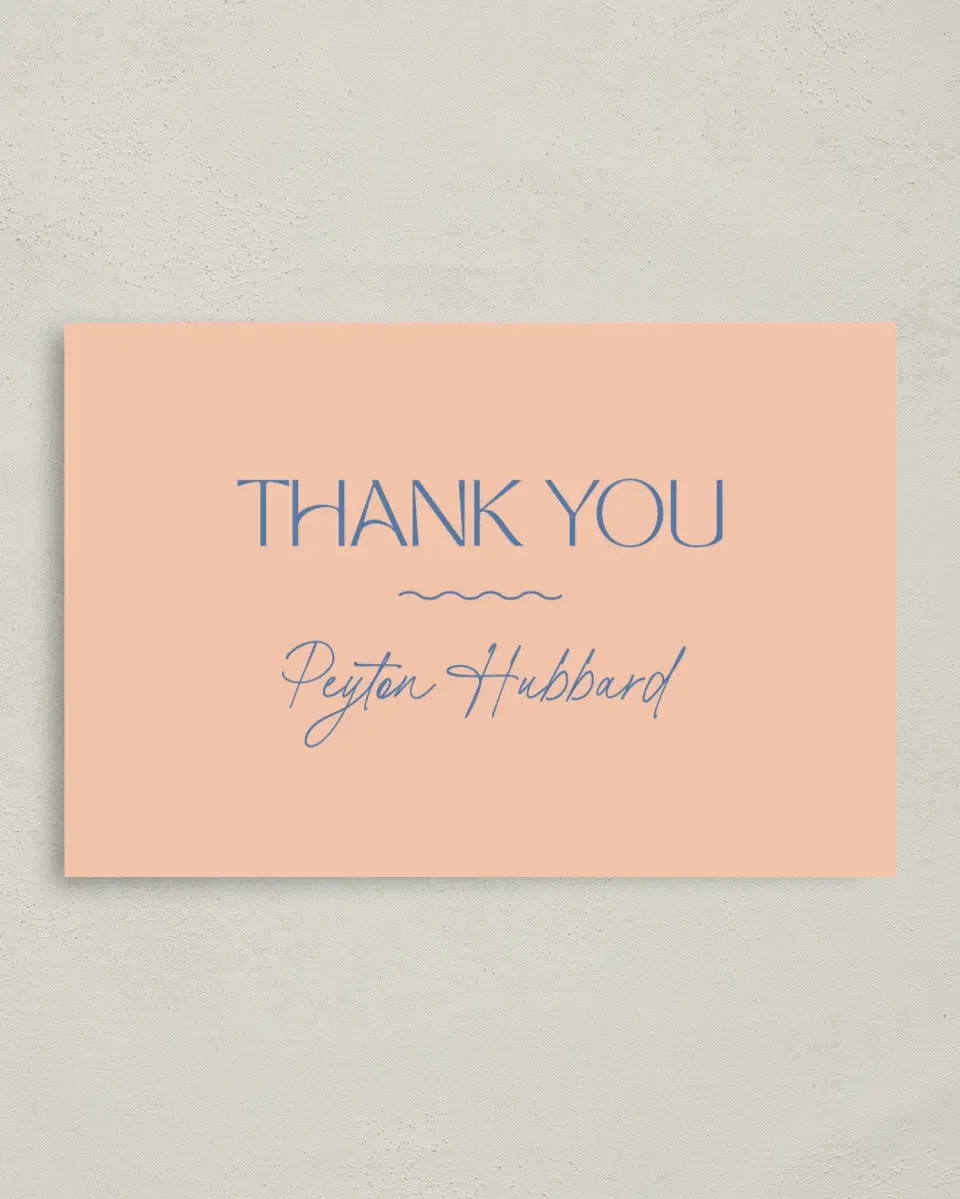 This is a 4" x 6" Folded Graduation Thank You Card called Modern Montage printed in full color on Premium Smooth paper