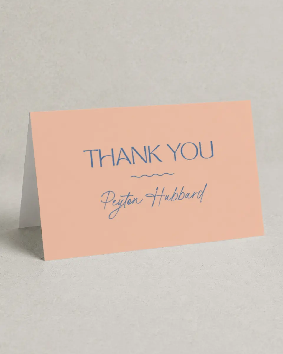 This is a 4" x 6" Folded Graduation Thank You Card called Modern Montage printed in full color on Premium Smooth paper