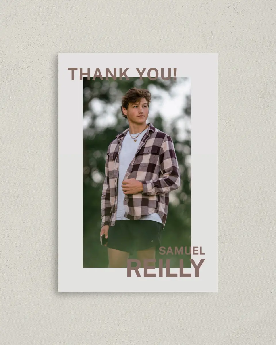 This is a 4" x 6" Folded Graduation Thank You Card called Graduation Time printed in full color on Premium Smooth paper