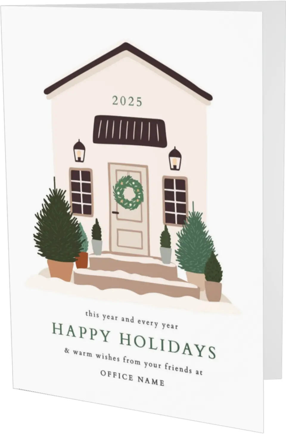 This is a 4.8" x 6.8" Folded Christmas Card called Home for Christmas printed in full color