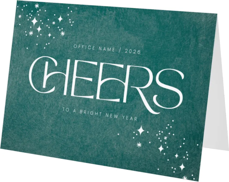 This is a 4.8" x 6.8" Folded Christmas Card called Glistening Cheer printed in full color