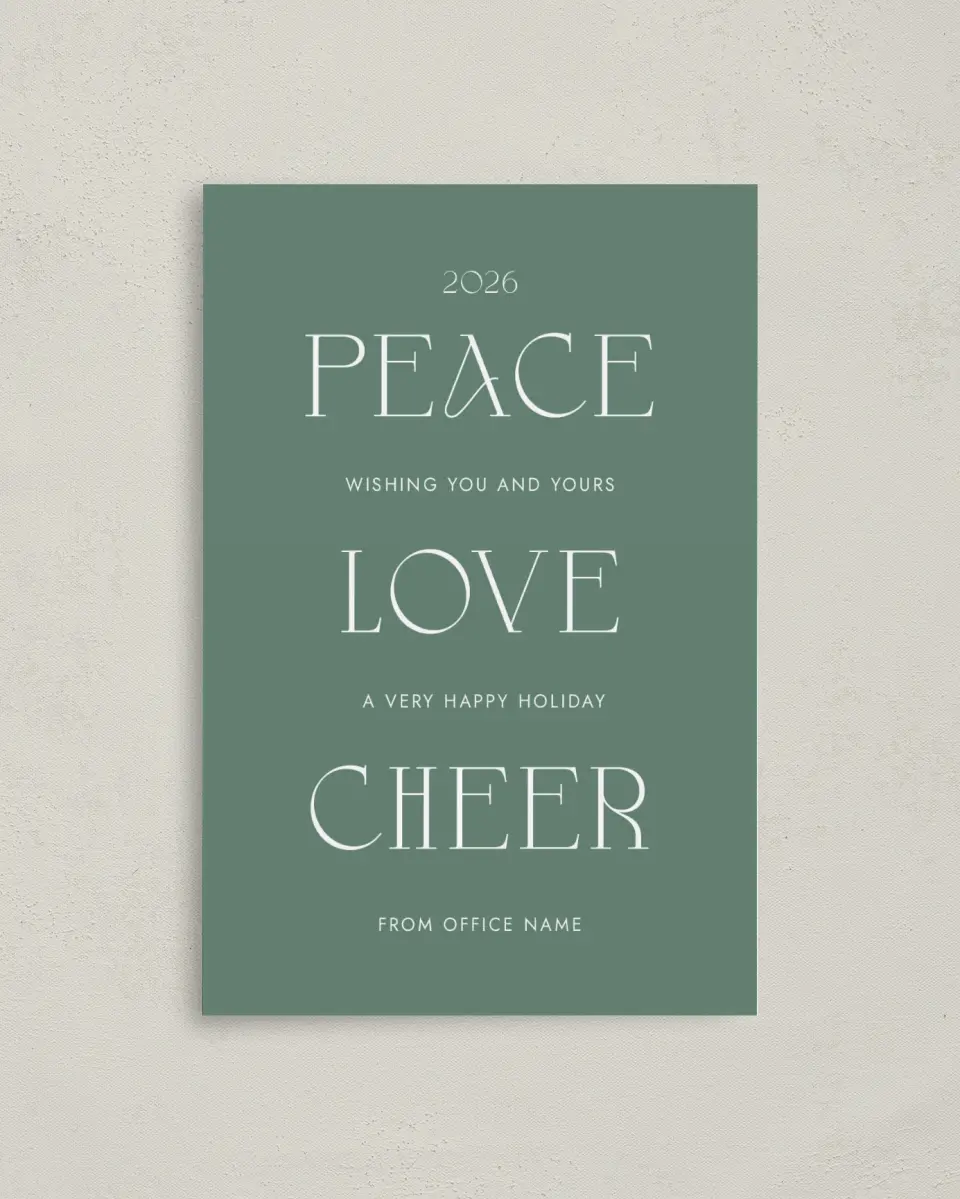 This is a 4.8" x 6.8" Folded Christmas Card called Christmas Tranquility printed in full color