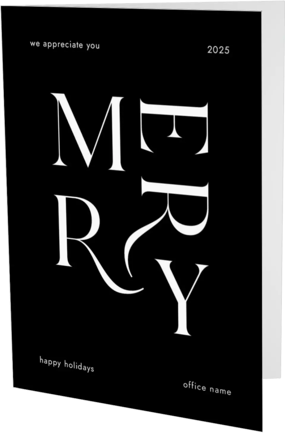 This is a 4.8" x 6.8" Folded Christmas Card called Midnight Merriment printed in full color