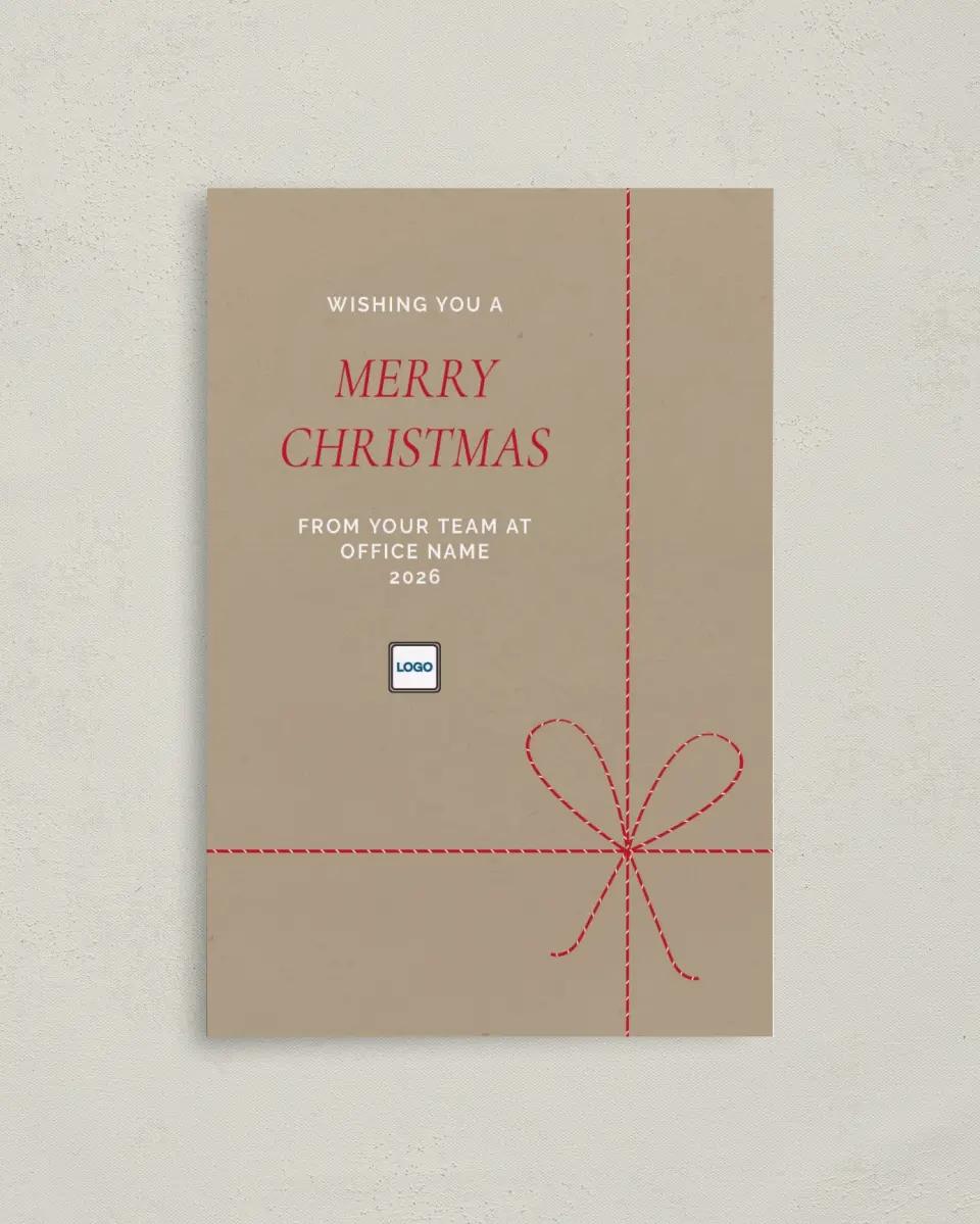 This is a 4.8" x 6.8" Folded Christmas Card called Gifted Gratefulness printed in full color