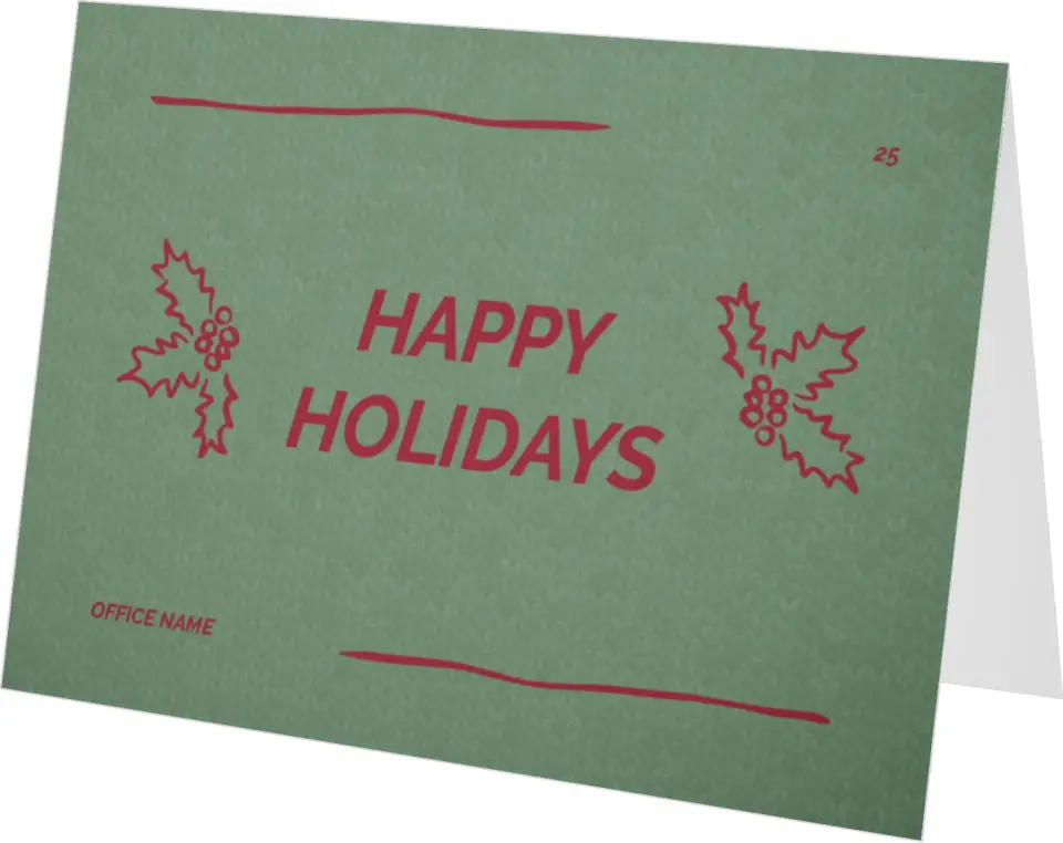 This is a 4.8" x 6.8" Folded Christmas Card called Sweater Weather printed in full color