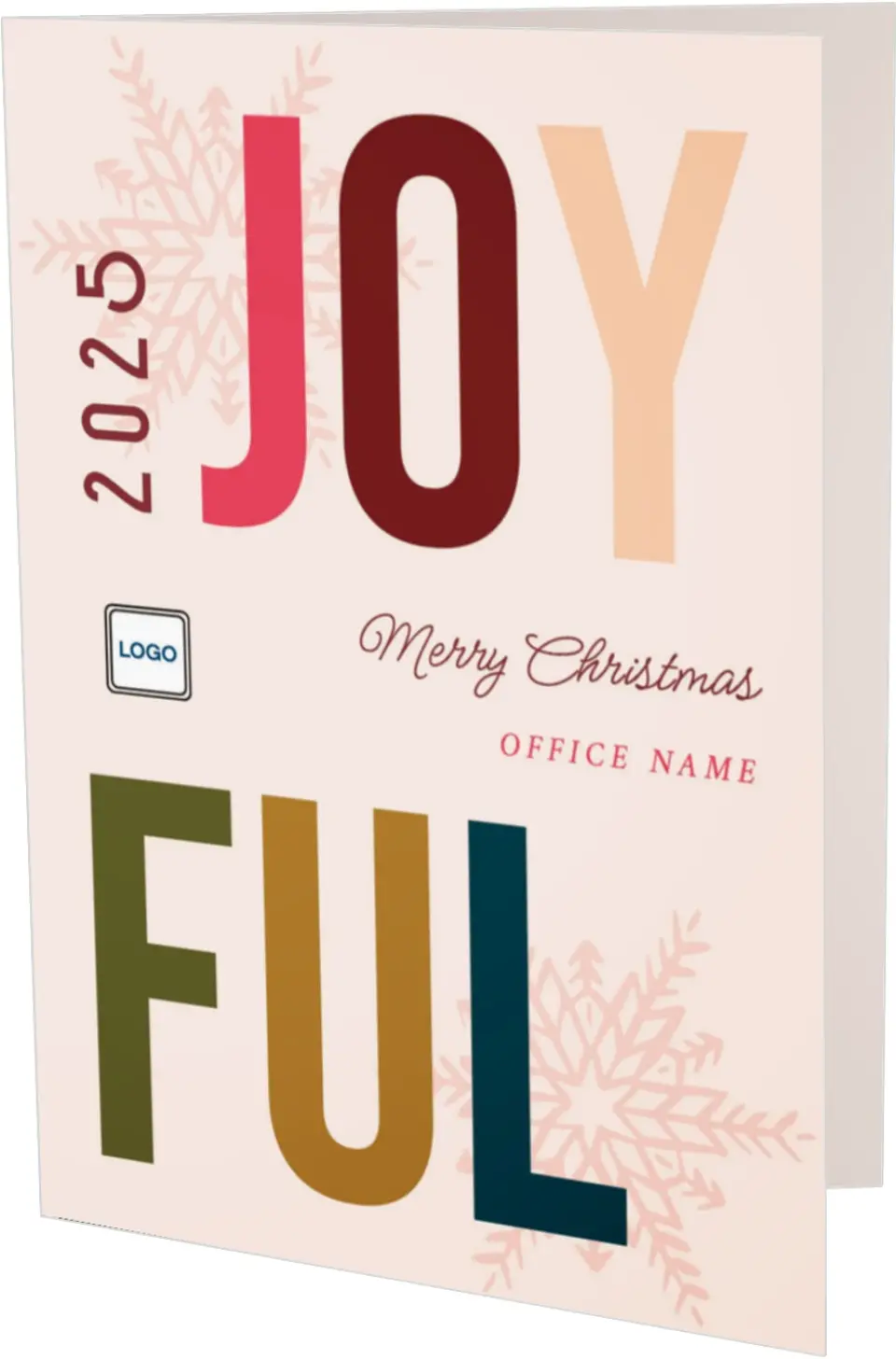 This is a 4.8" x 6.8" Folded Christmas Card called Joful Exchange printed in full color