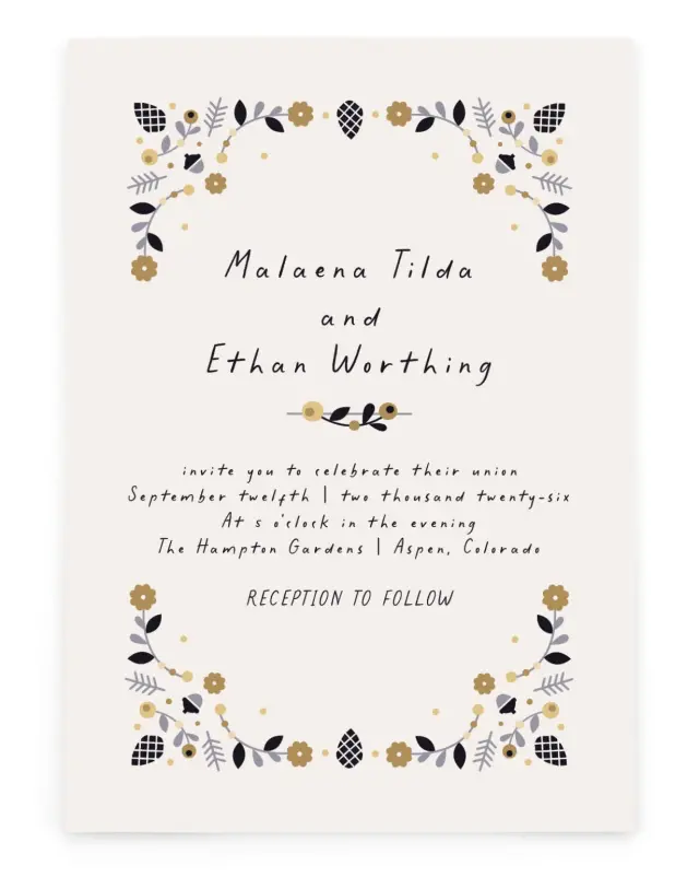An Autumn Affair : Rectangle Invitations