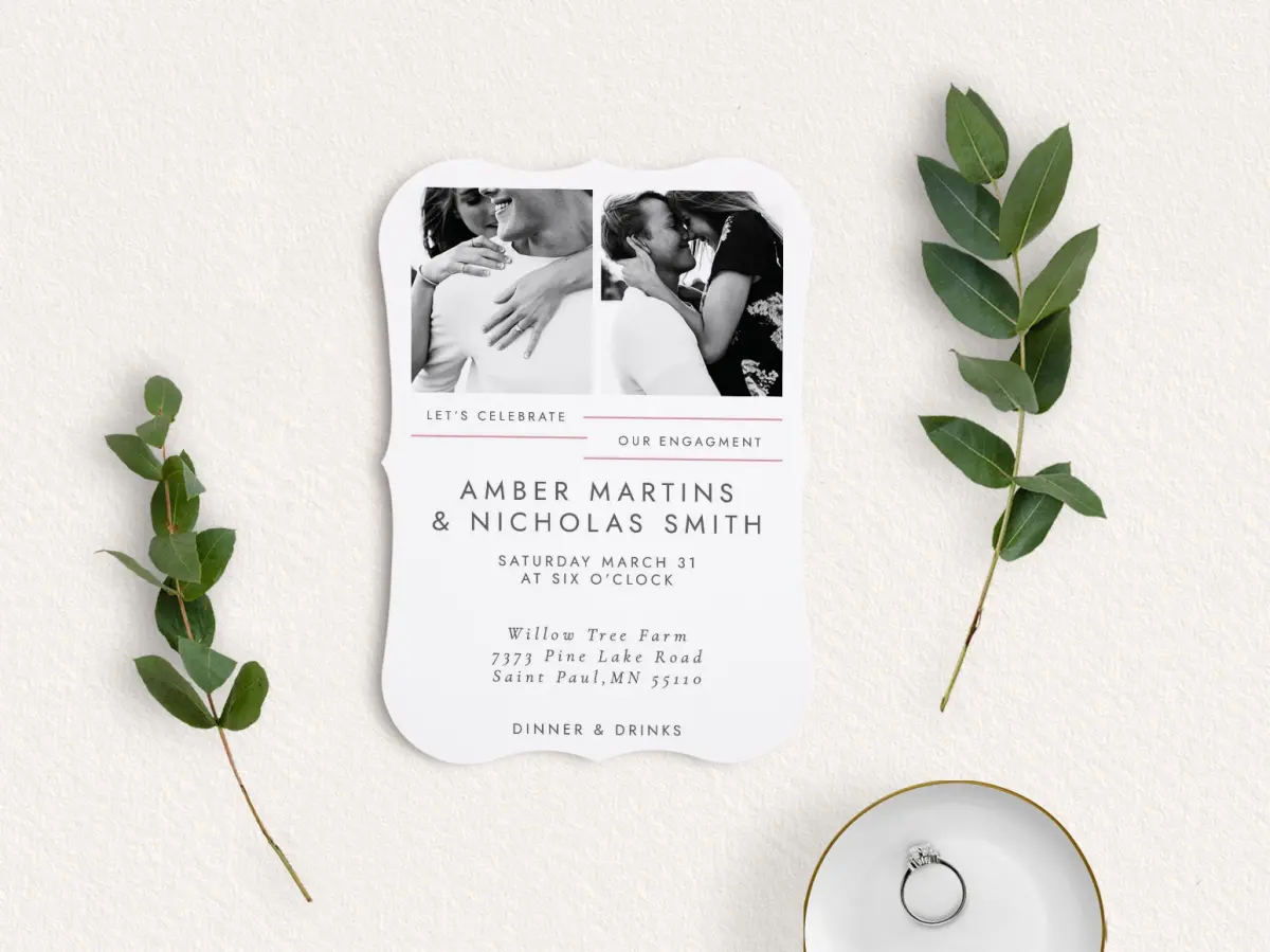 Save the Date Card with Optional Guest Addressing Service