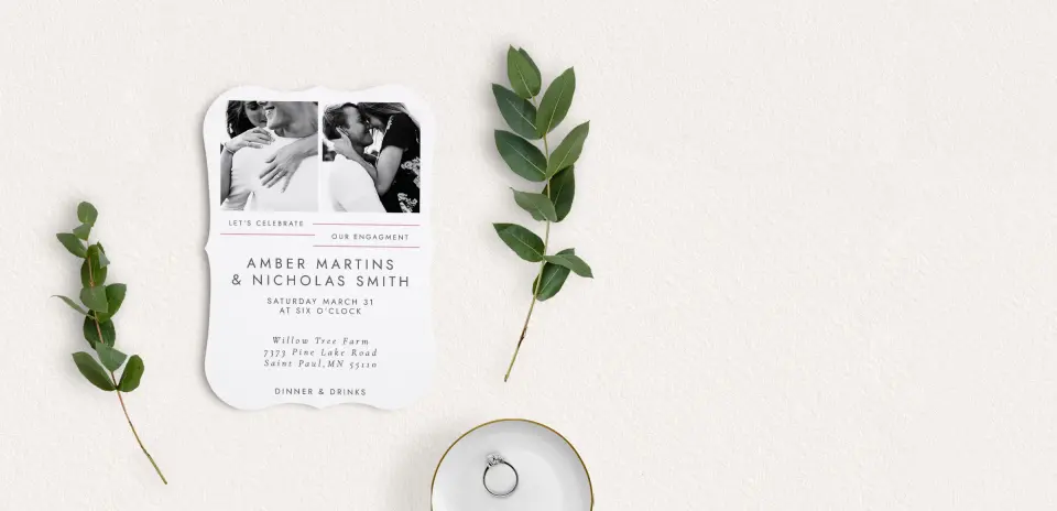 Save the Date Card with Optional Guest Addressing Service