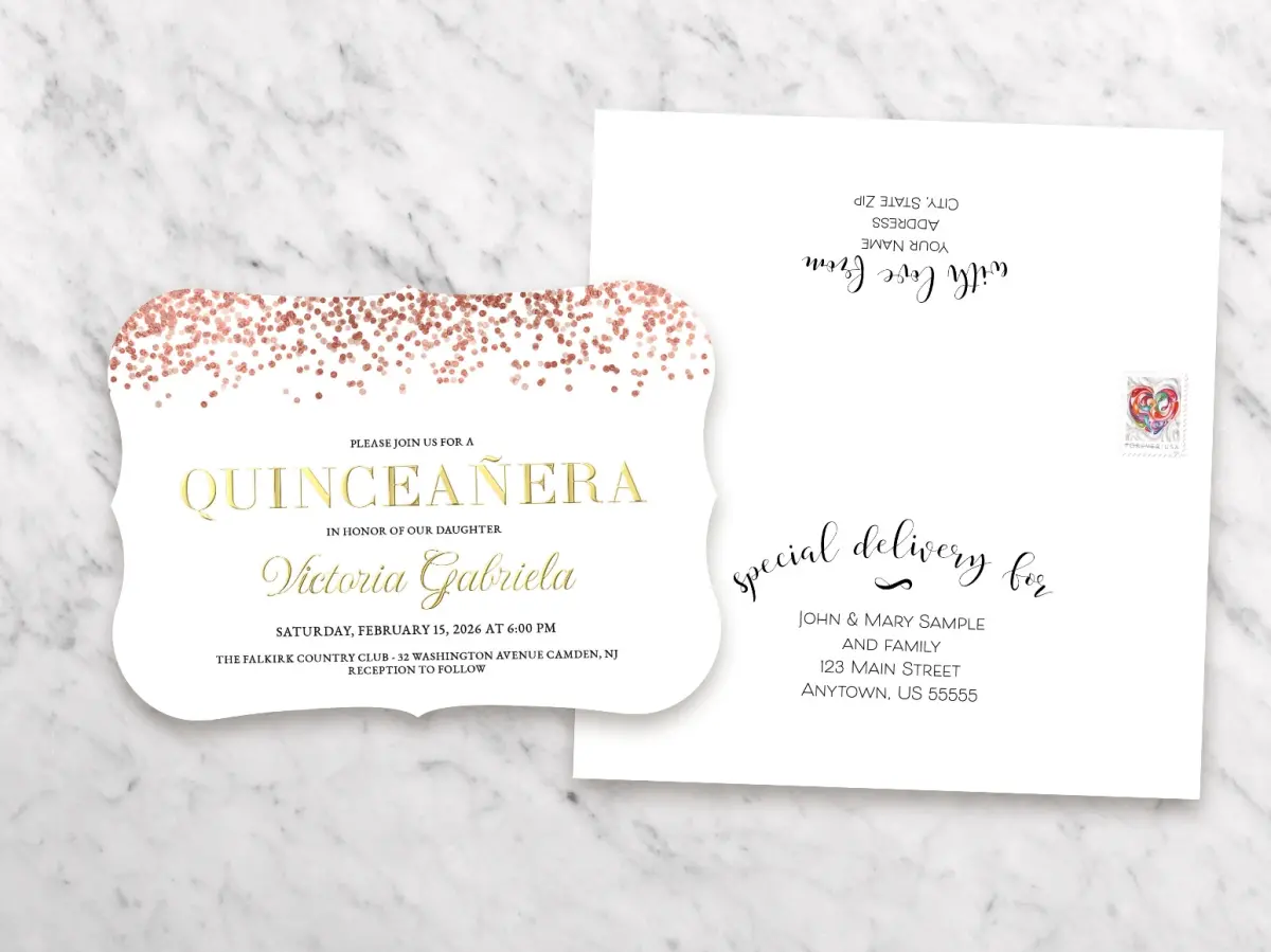 Save the Date Card with Optional Guest Addressing Service