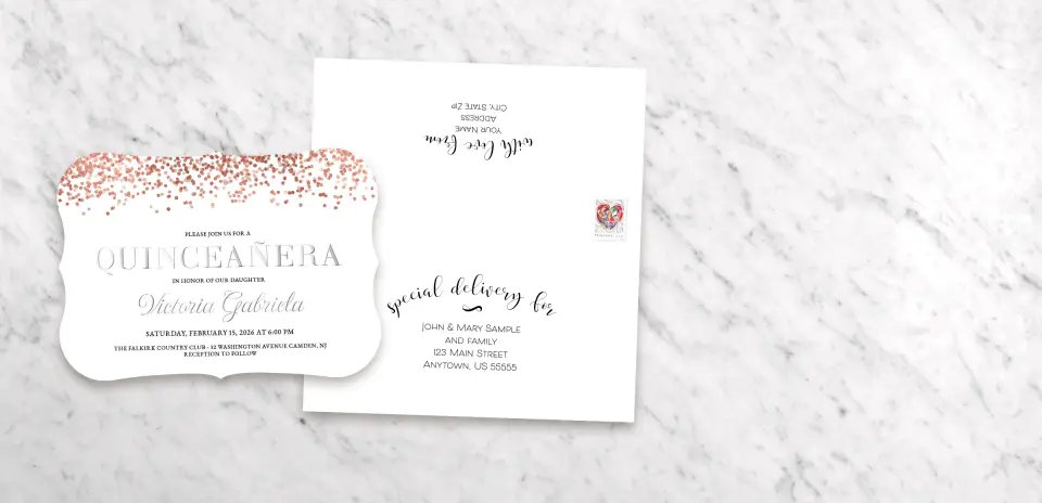 Save the Date Card with Optional Guest Addressing Service