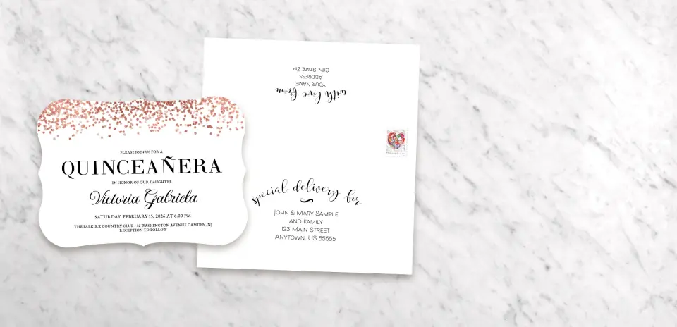 Save the Date Card with Optional Guest Addressing Service