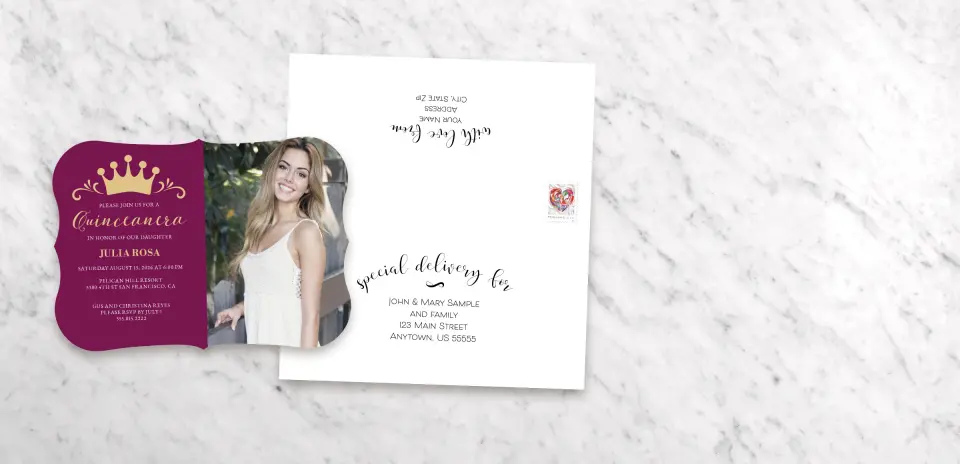 Save the Date Card with Optional Guest Addressing Service