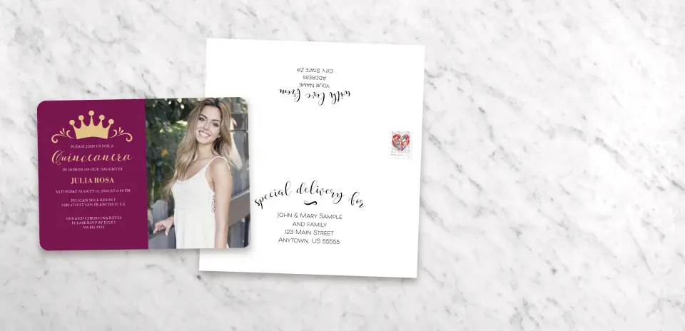 Save the Date Card with Optional Guest Addressing Service